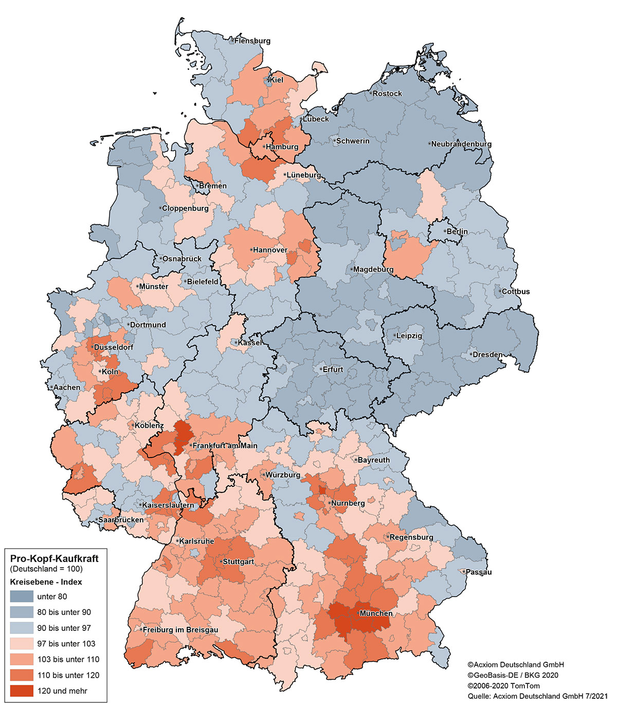 Kaufkraft Deutschland 2021